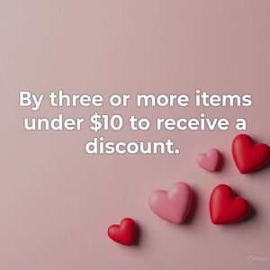 Discounts, Add Three Items Each Under $10 And Receive A Discount.